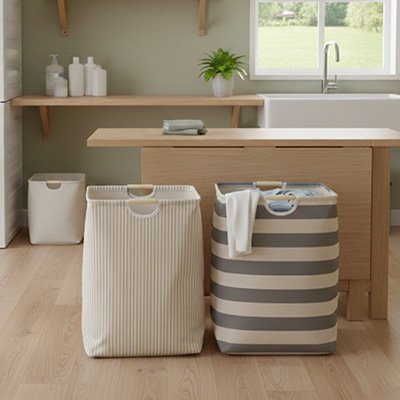  Deux Panier a linge dans buanderie