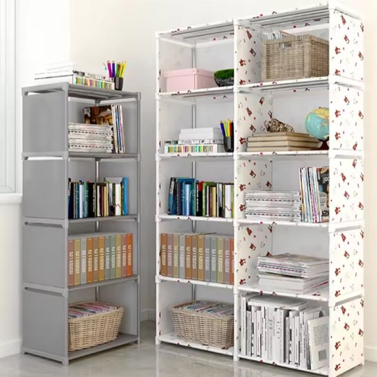 etagere bureau beige et gris