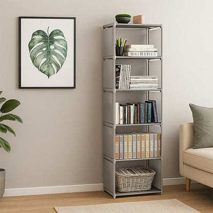 etagere bureau gris dans salon 