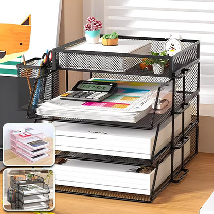 Organisateur de bureau noir sur bureau