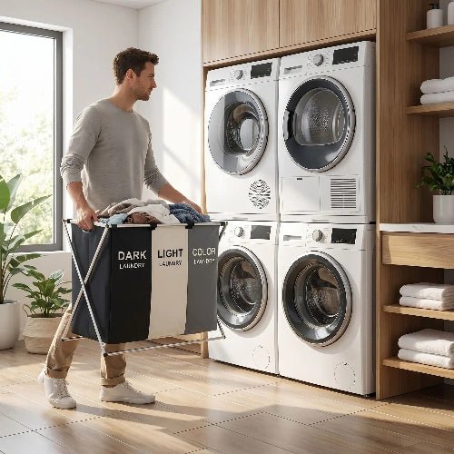 Panier à linge 3 compartiments – Tri Facilité | INTÉRIEUR COCON™ - INTERIEUR COCON