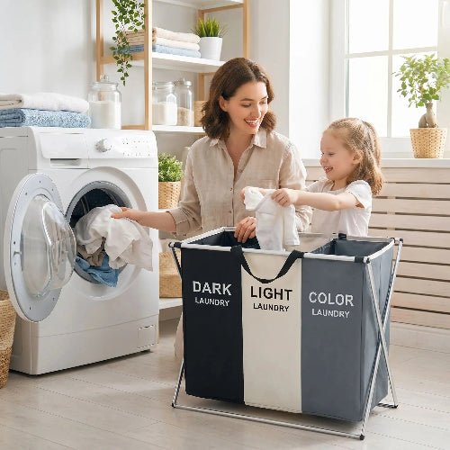 Panier à linge 3 compartiments – Tri Facilité | INTÉRIEUR COCON™ - INTERIEUR COCON
