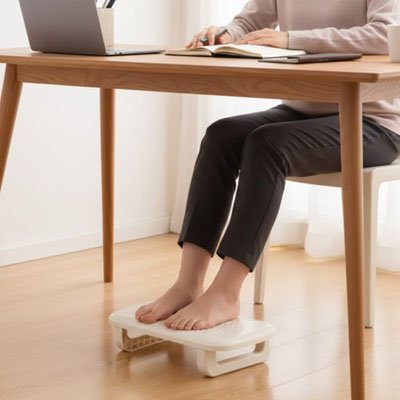 Pieds sur Repose pied bureau sous un bureau 