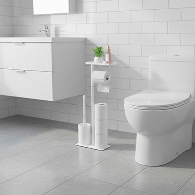 Porte rouleau papier toilette avec papier mouchoir placer dessus