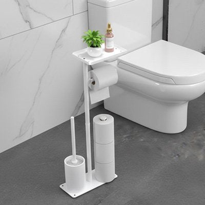 Porte rouleau papier toilette avec pot de fleur dessus
